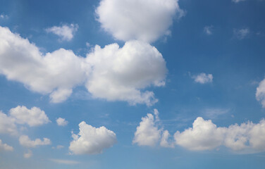 Blue sky with clouds in summer season 