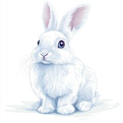 Fototapeta premium vector graphic of a cute snow hare