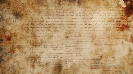 Vintage paper texture with faint script writing, stained spots, and a worn-out look, evoking a historical feel.