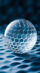 Transparent sphere, honeycomb geometric structure