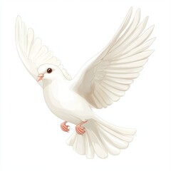 Obraz premium vector graphic of a cute white dove