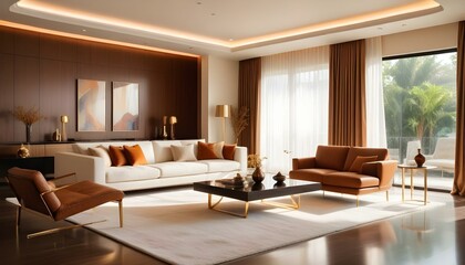 Photo interior modern design room 3d illustration