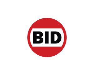 BID logo design vector template. BID