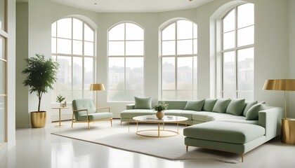 Fototapeta premium Photo interior modern design room 3d illustration