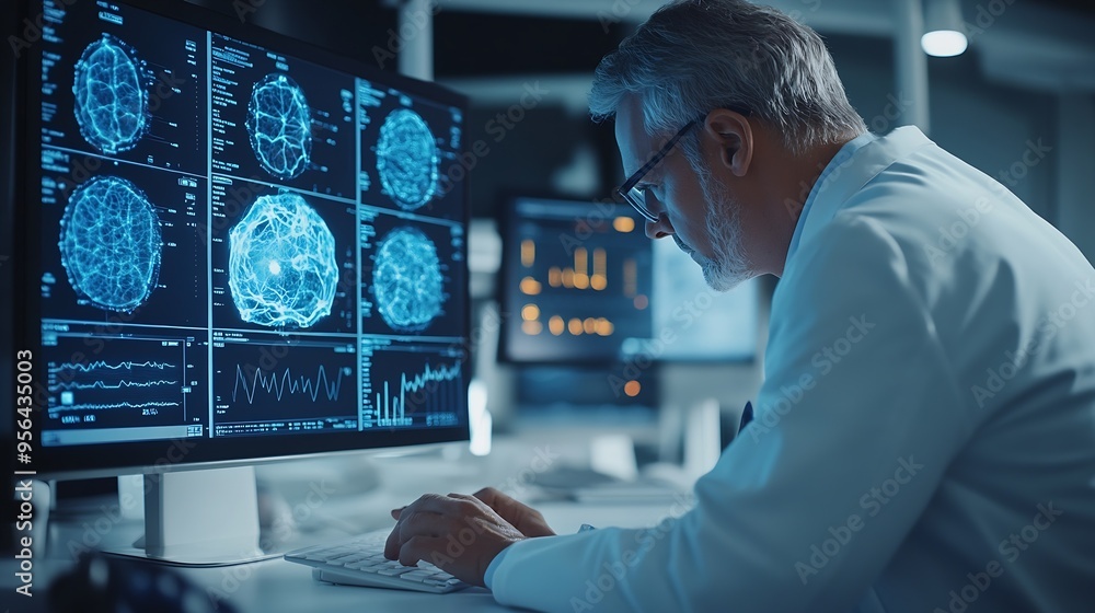 Aufkleber modern alternative medicine or sciencephysicians collect data analyze dnatreat and store patient dat