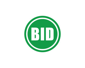 BID logo design vector template. BID