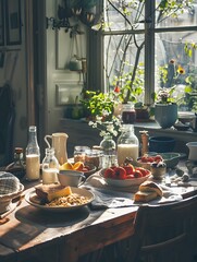 Illustration of A sleek modern home interior filled with stylish eco-friendly furniture, solar-powered gadgets, and a digital wall screen showing real-time carbon credit savings and environmental impa
