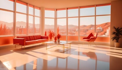 Photo interior modern design room 3d illustration