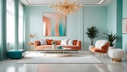 Photo interior modern design room 3d illustration