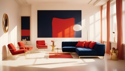 Photo interior modern design room 3d illustration