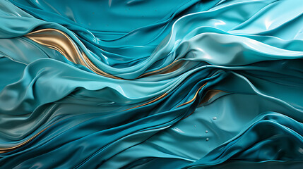 Obraz premium astarte.ai: Silk Waves of Turquoise