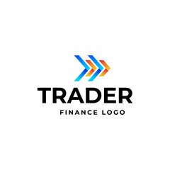 Trading, trade, currency investment logo design.