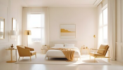 Fototapeta premium Photo interior modern design room 3d illustration