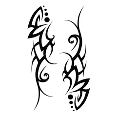 Tattoo designs. Tattoo tribal vector designs. Art tribal tattoo.
