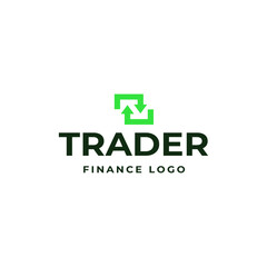 Trading, trade, currency investment logo design.