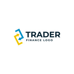 Trading, trade, currency investment logo design.
