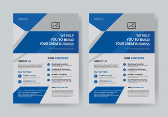 Flyer Mockup business  flyer template one color design