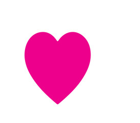 pink heart isolated on white background