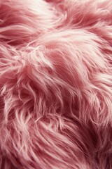 Fototapeta premium Close-up of Soft Pink Fluffy Fur Texture, Perfect for Backgrounds and Design Elements