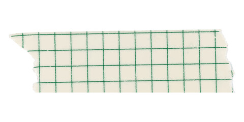Grid washi tape png clipart, green pattern, diary sticker with transparent background