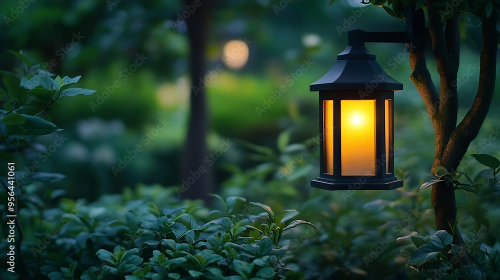 Aufkleber elegant garden lantern enhancing your outdoor ambiance with decorative illumination creating a seren