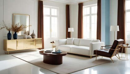 Fototapeta premium Photo interior modern design room 3d illustration