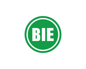 BIE logo design vector template. BIE