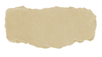 Ripped paper png cut out, kraft rectangular collage element on transparent background