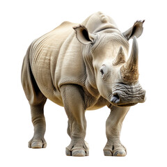 Obraz premium Rhinoceros object isolated on transparent png. 
