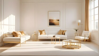 Photo interior modern design room 3d illustration