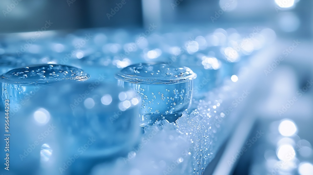 Poster frozen biological samples in a deep freezer temperature 80c : generative ai