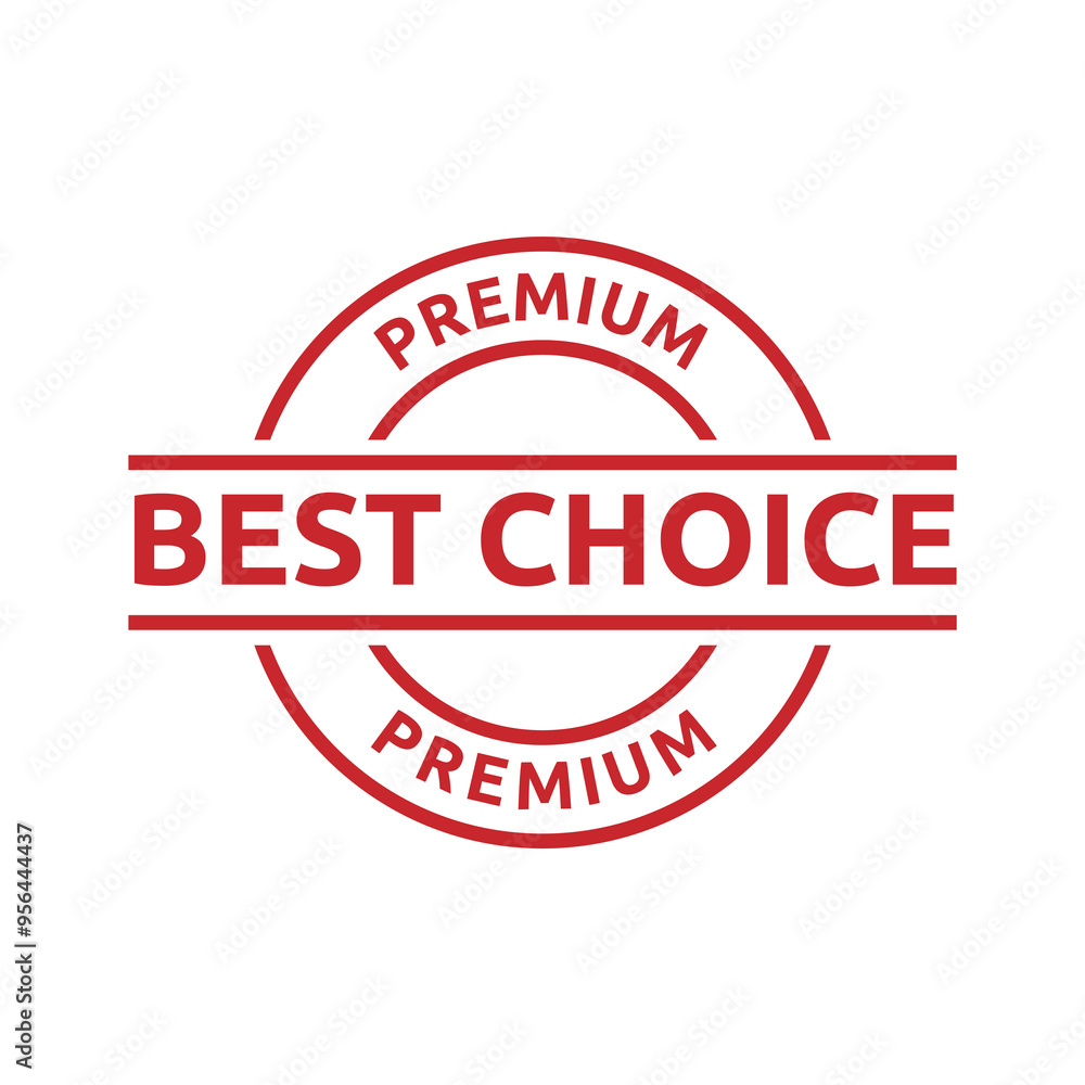 Wall mural Set of best choice stamp, label, or logo. Vector illustration for web design