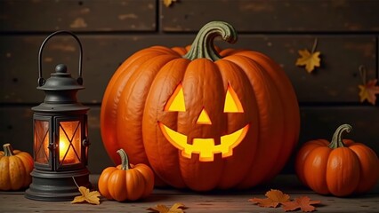 jack o lantern with pumpkin