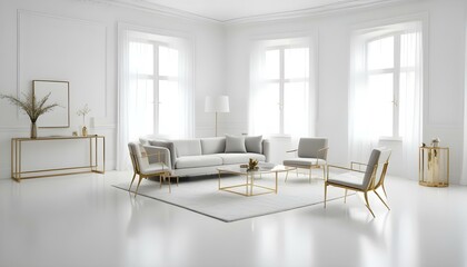 Photo interior modern design room 3d illustration