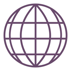 Png global network purple sticker, transparent background