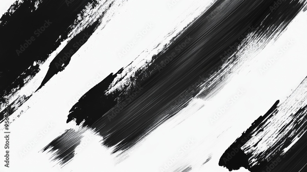 Aufkleber minimalist abstract background with monochrome brush strokes, modern and clean design