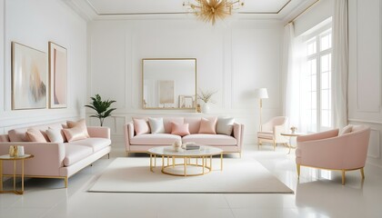 Fototapeta premium Photo interior modern design room 3d illustration