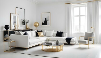 Photo interior modern design room 3d illustration