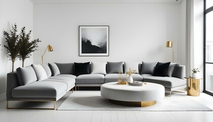 Photo interior modern design room 3d illustration