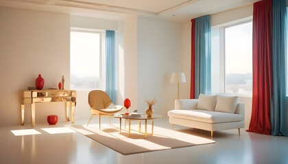Photo interior modern design room 3d illustration
