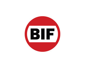 BIF logo design vector template. BIF