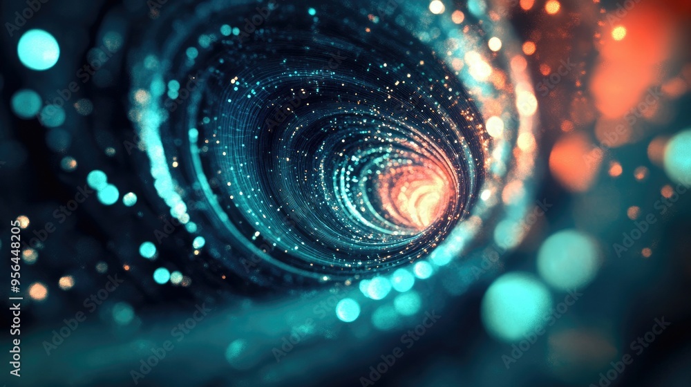 Poster a swirling vortex of light and color creates a mesmerizing abstract background.