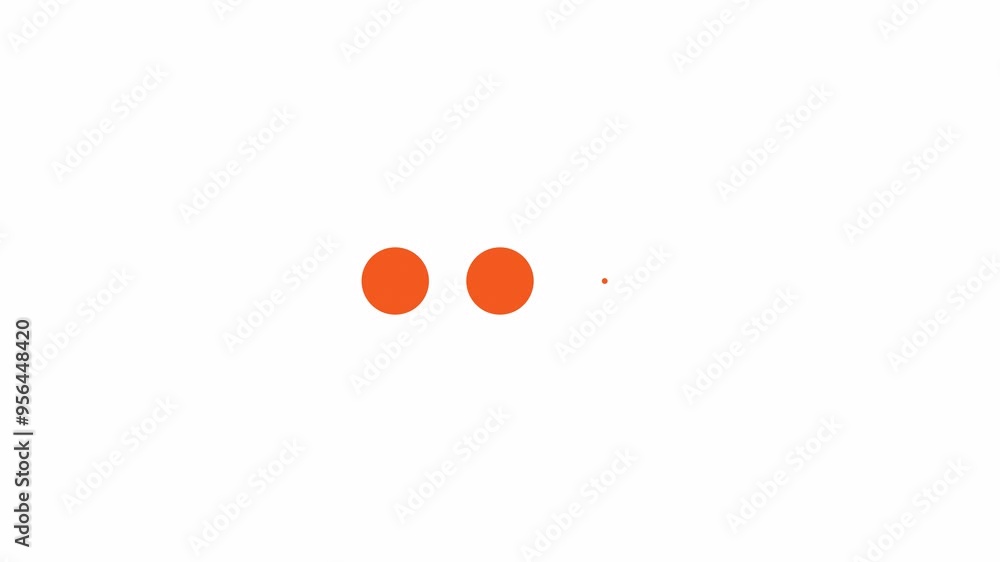 Poster blinking dots loading animation. digital data update animated element 2d abstract 4k video motion gr