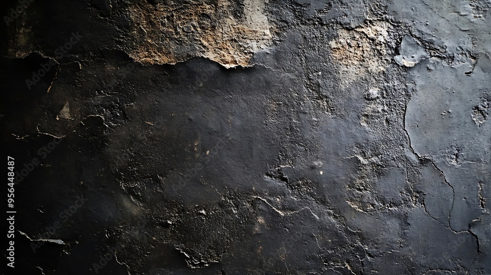 Poster old wall texture cement dark black brown background abstract grey color design are light with white 