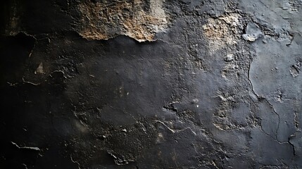 Old wall texture cement dark black brown background abstract grey color design are light with white gradient background : Generative AI