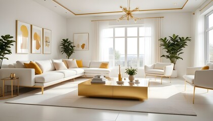 Fototapeta premium Photo interior modern design room 3d illustration