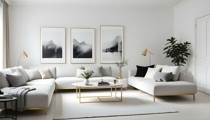 Photo interior modern design room 3d illustration