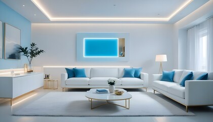 Photo interior modern design room 3d illustration