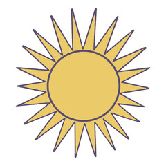 Yellow sun png, collage element, transparent background