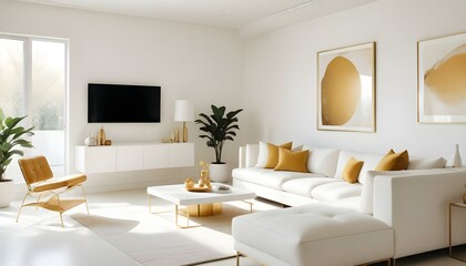 Fototapeta premium Photo interior modern design room 3d illustration